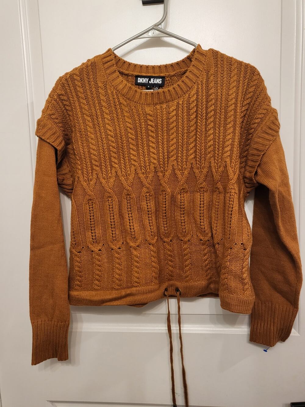 Boho DKNY Sweater Brown Tan Medium